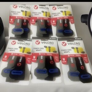 Lot of 6 2pks VELCRO Brand Medium Power Cord Wraps 16”x 1” NEW